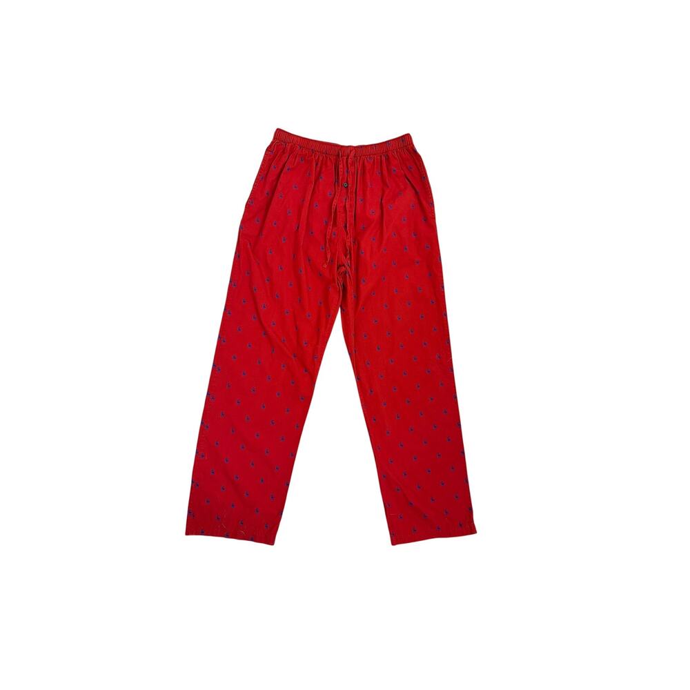 Polo Ralph Lauren Men's Polo Player Pajama Pants Red Drawstring Loose Medium